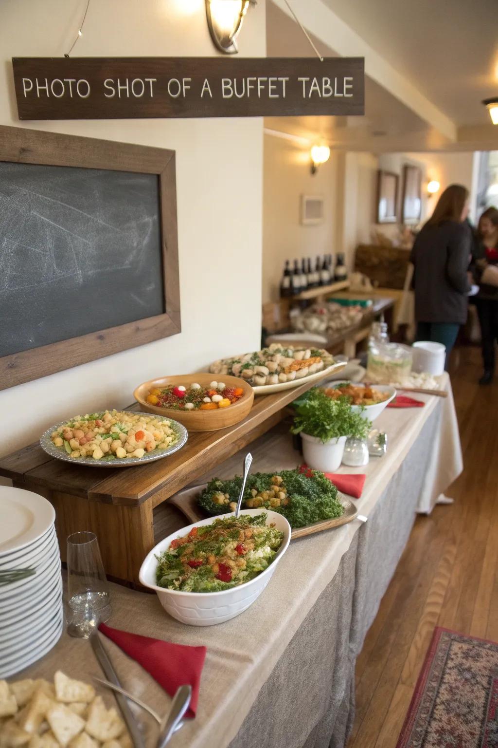 Add a unique and practical element to any buffet with chalkboard runners.
