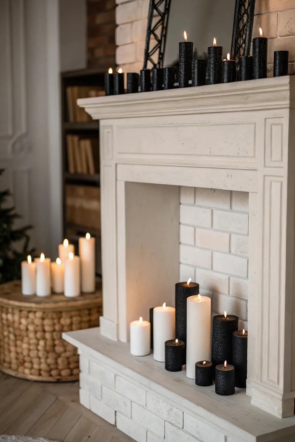 Monochrome wax pieces offer a minimalist and striking appearance.