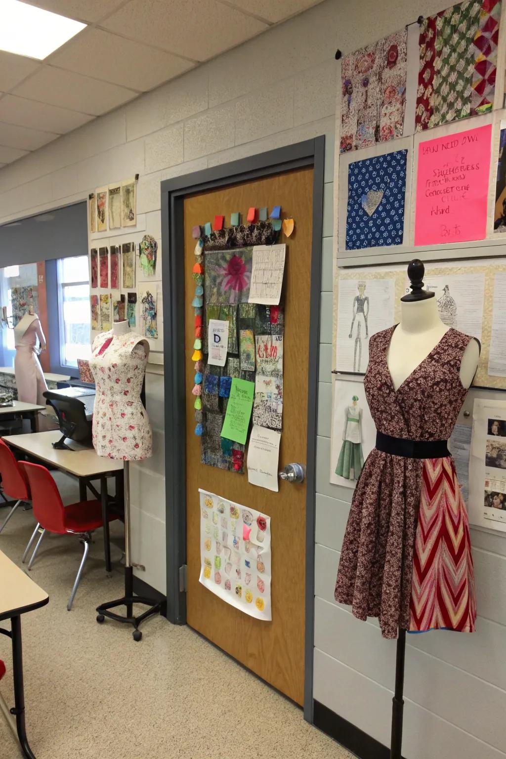 Immerse yourself in the style using a fashion-oriented career display.