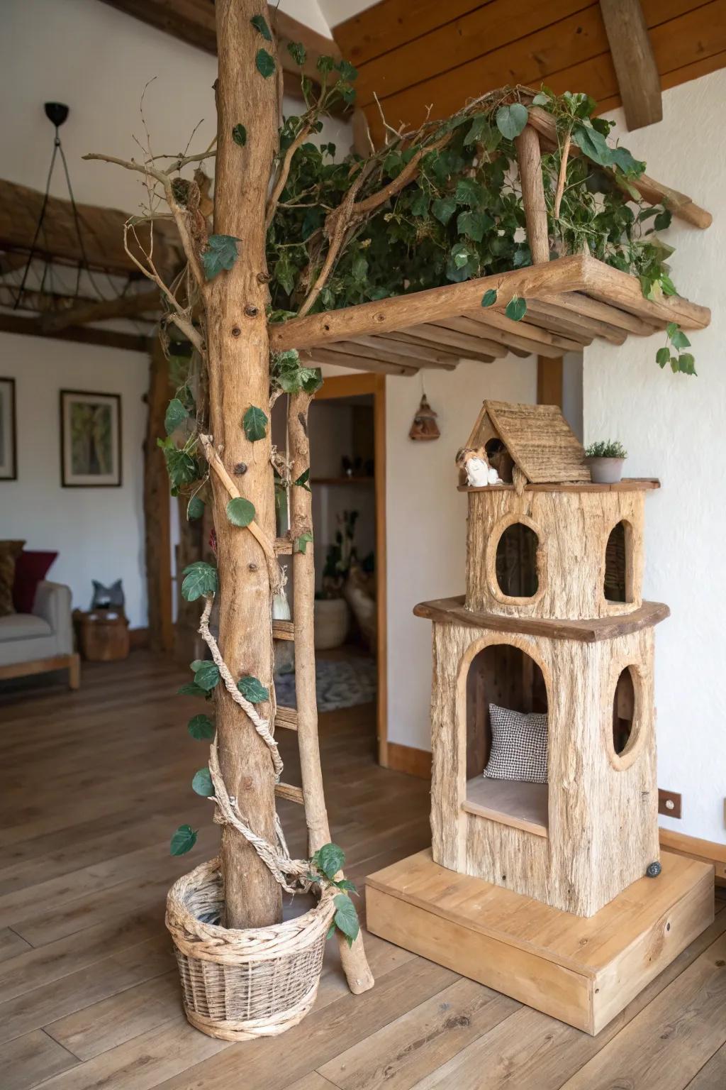 Nature-inspired designs bring an organic touch indoors for your cats.