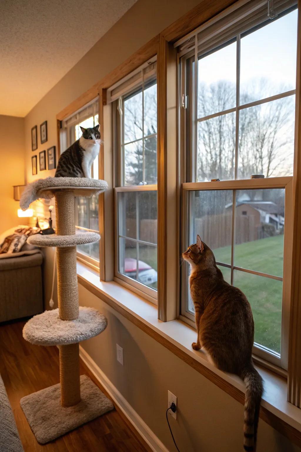 Window lookouts supply the ideal location for sunbathing and people-watching.