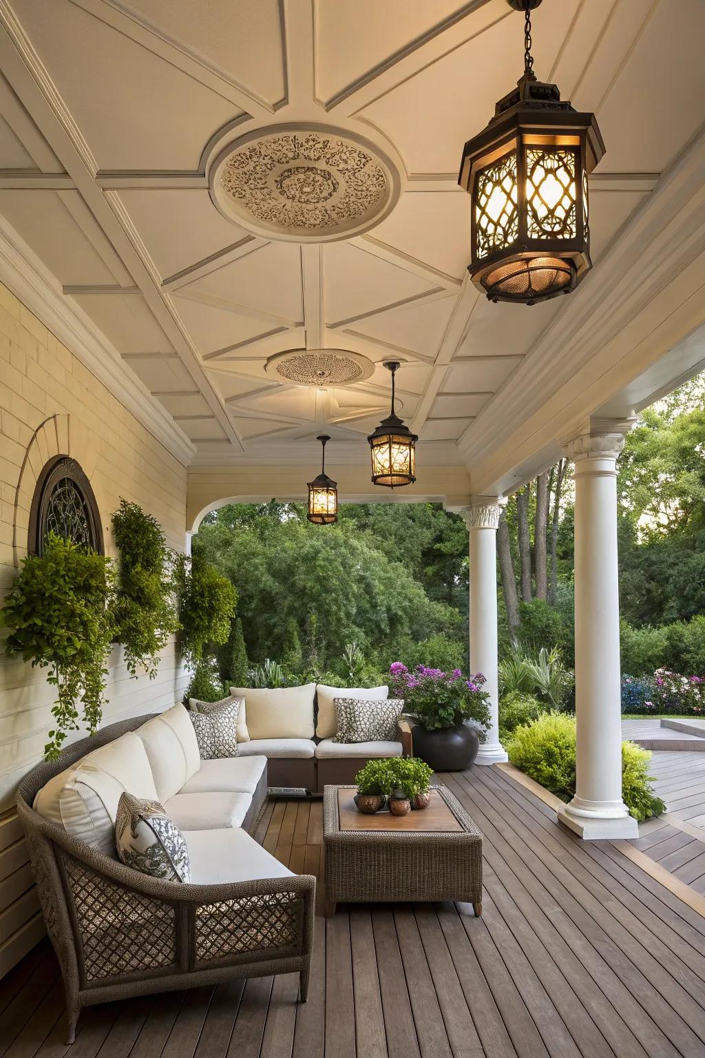 Medallions add sophistication to outdoor spaces.