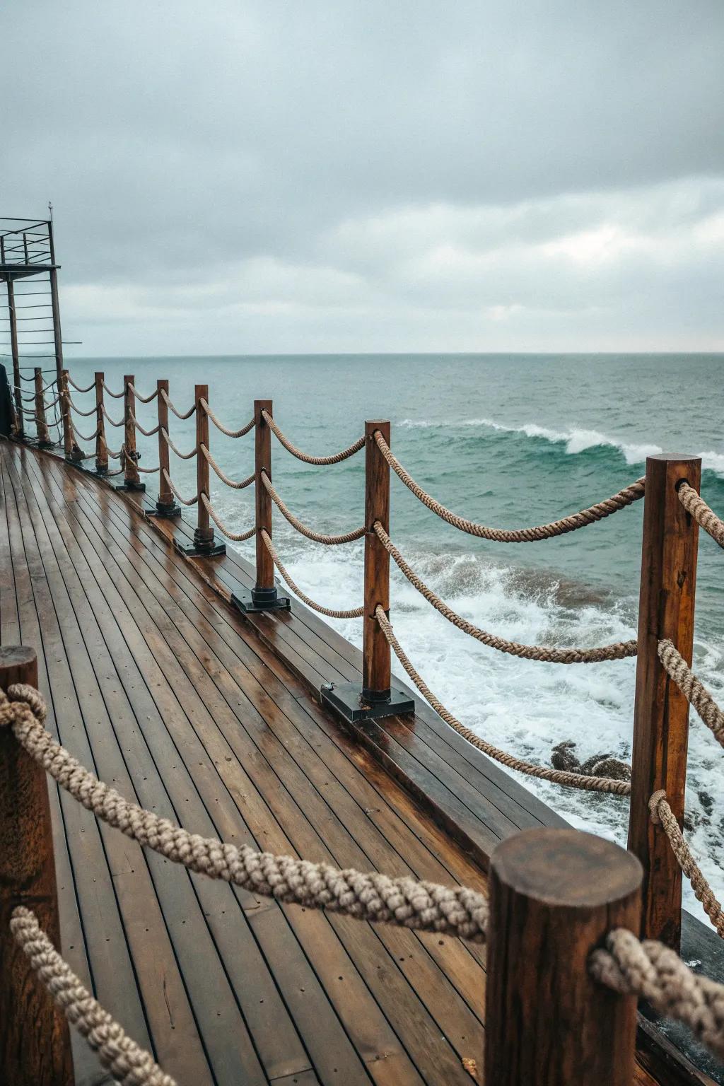Fiber railings add a maritime touch to your deck.