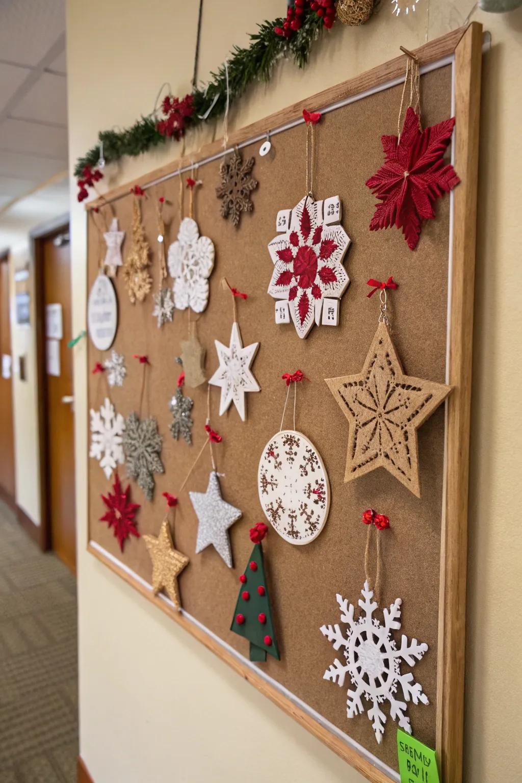Showcase creativity with a DIY bauble display.