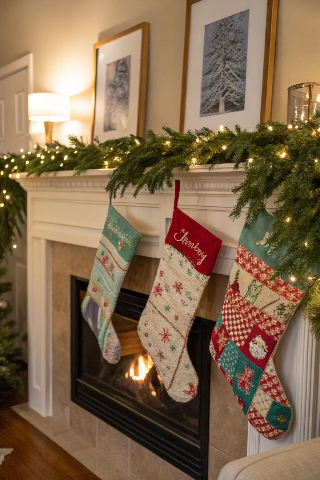 Bespoke hosiery injecting a personal element into holiday embellishments.