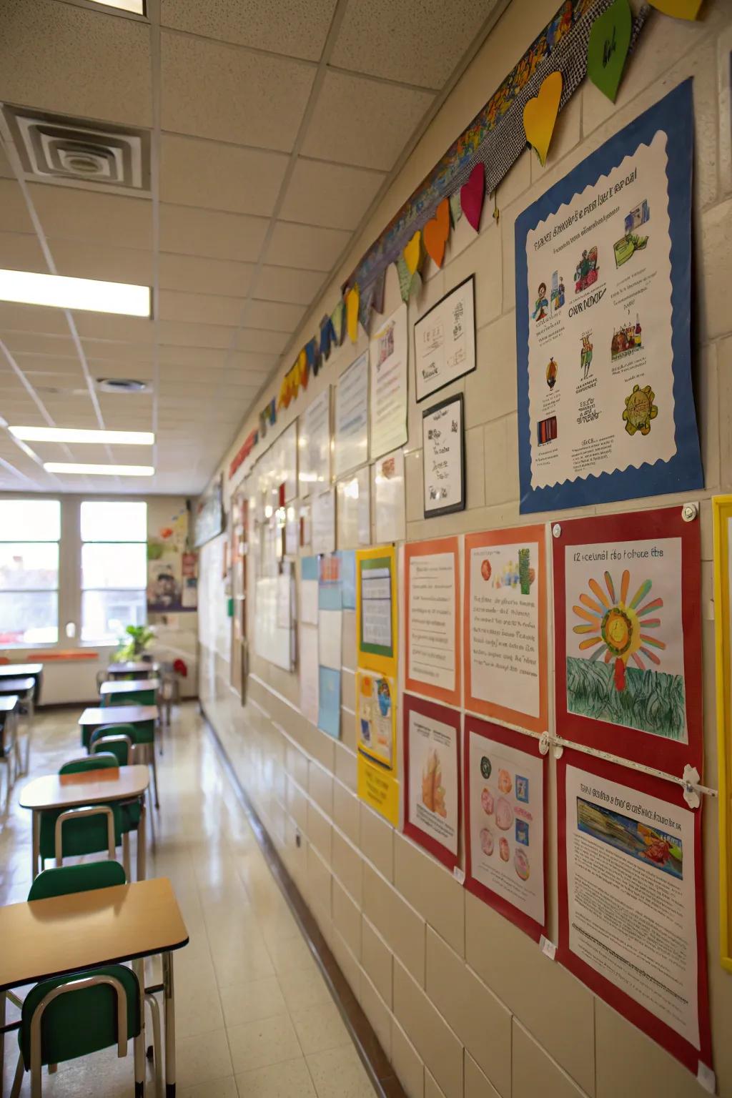 Showcasing student work fosters pride and motivation.