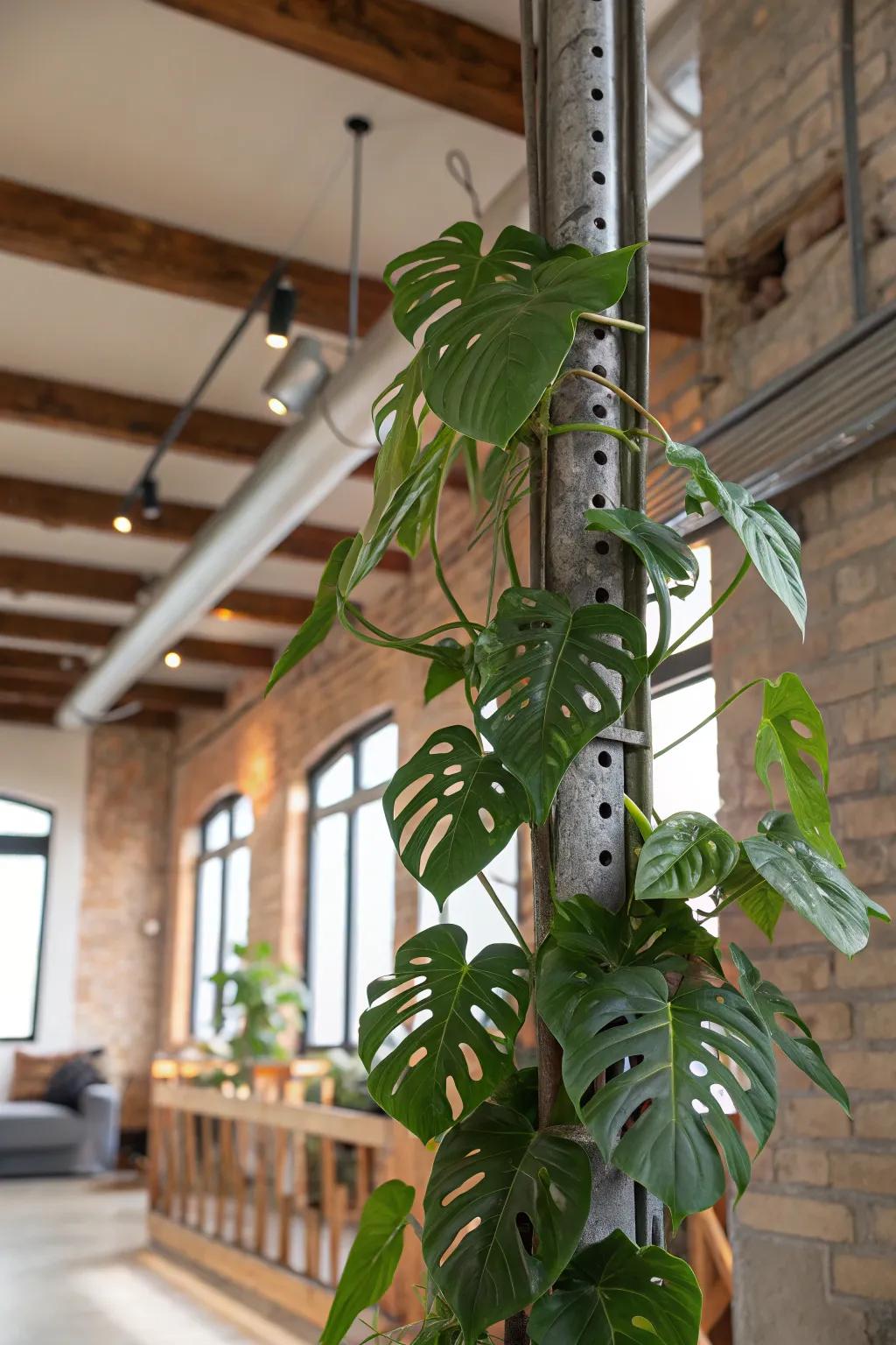 Achieve industrial elegance using metal supports