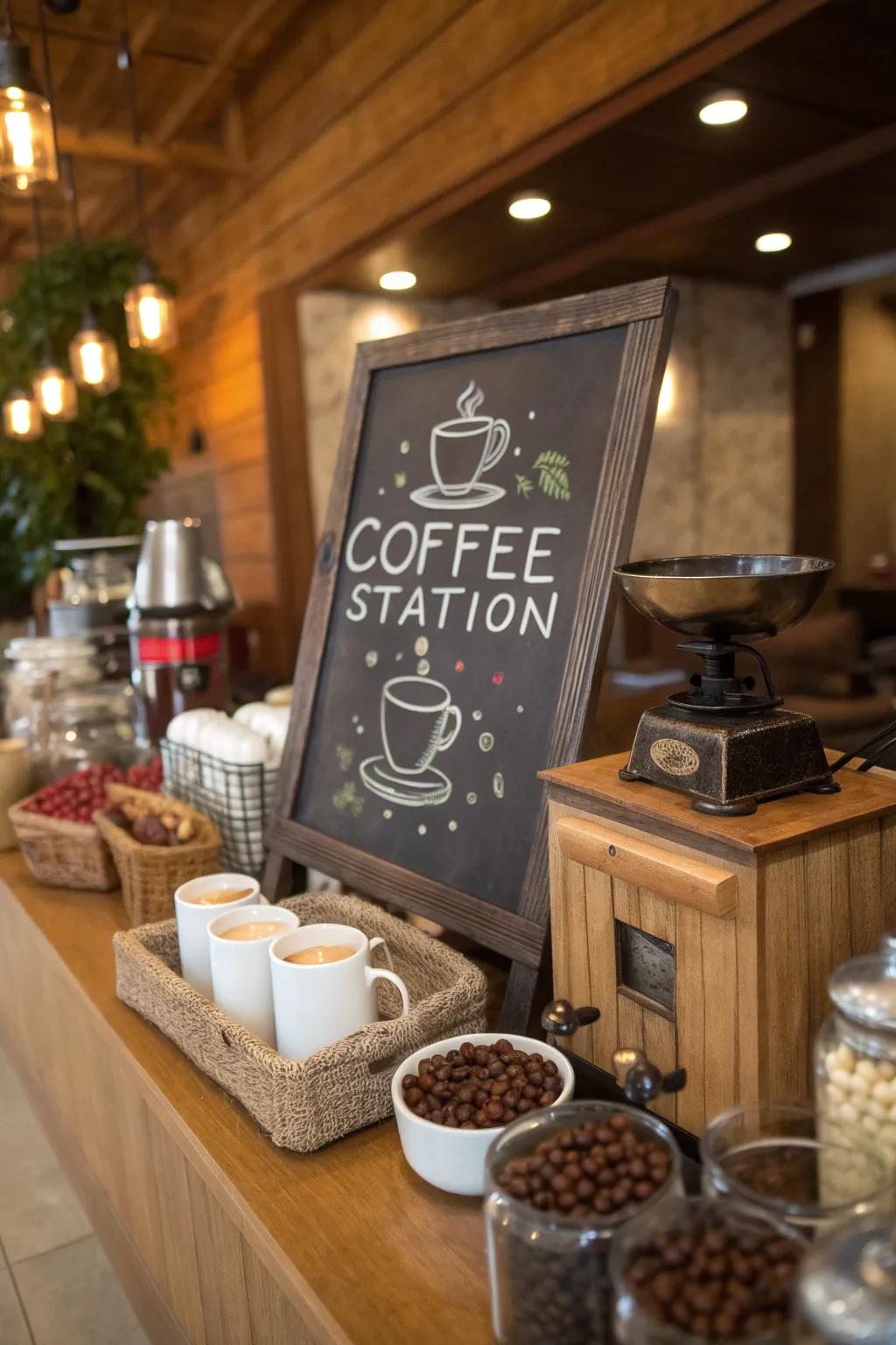 Slateboard menu for a tailored caf&eacute; feel.