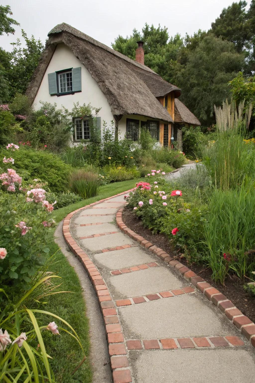 Decorative borders enhance the overall look of any walkway.