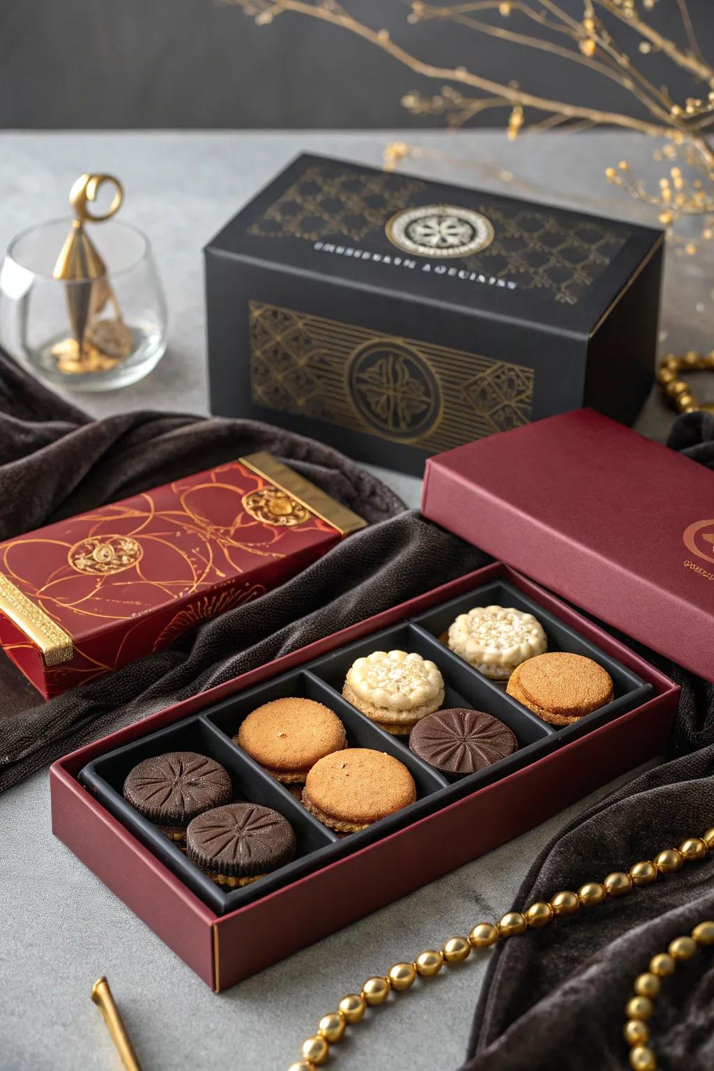 Premium presentation turns cookies into an elegant gift.