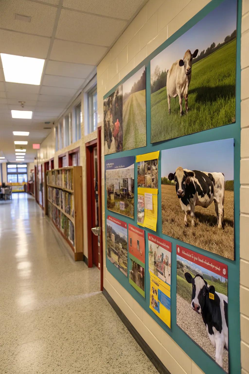 A 'Advancing in Instruction' hallway display