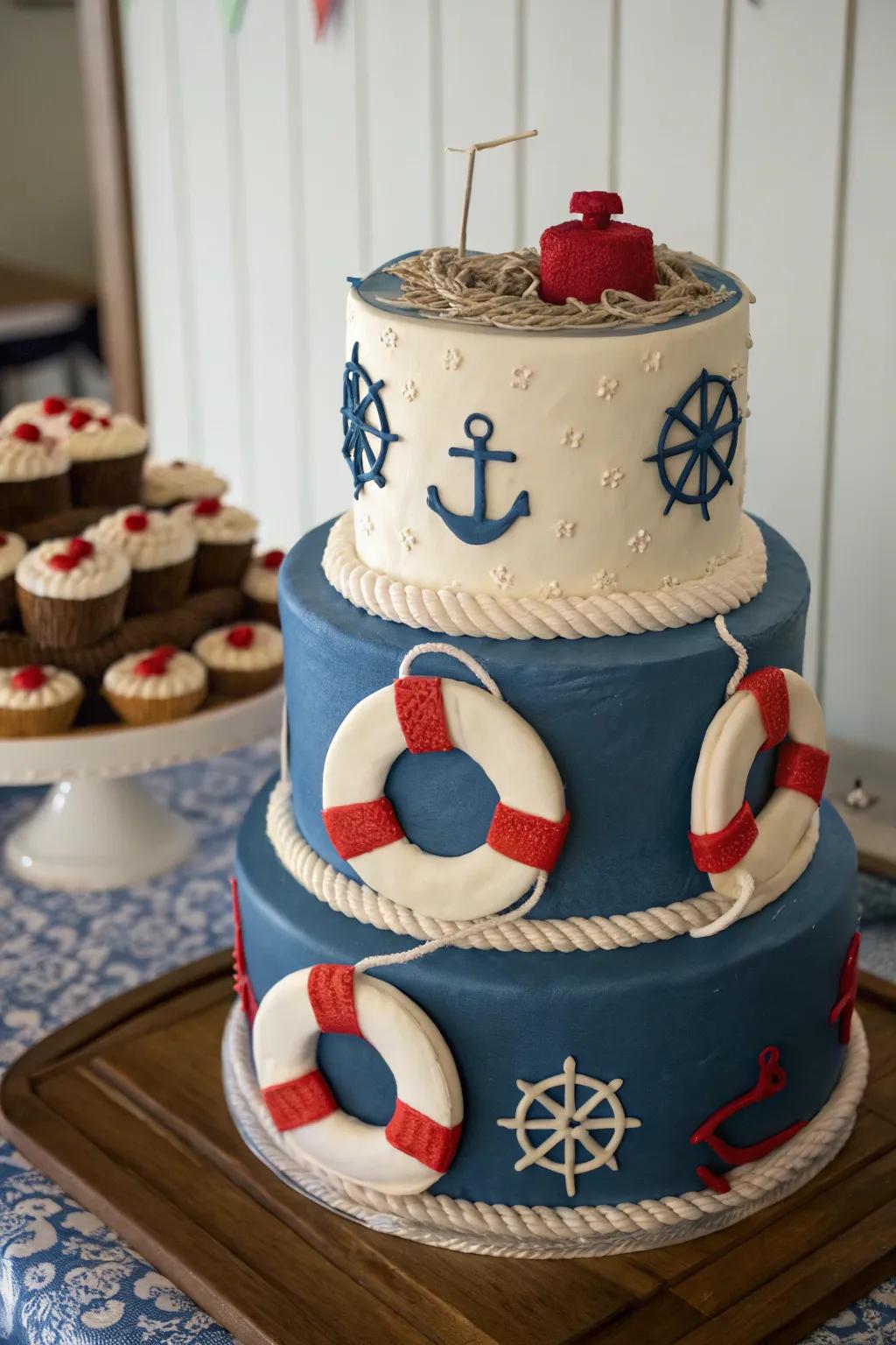 Edible life preservers introduce an authentic maritime touch.