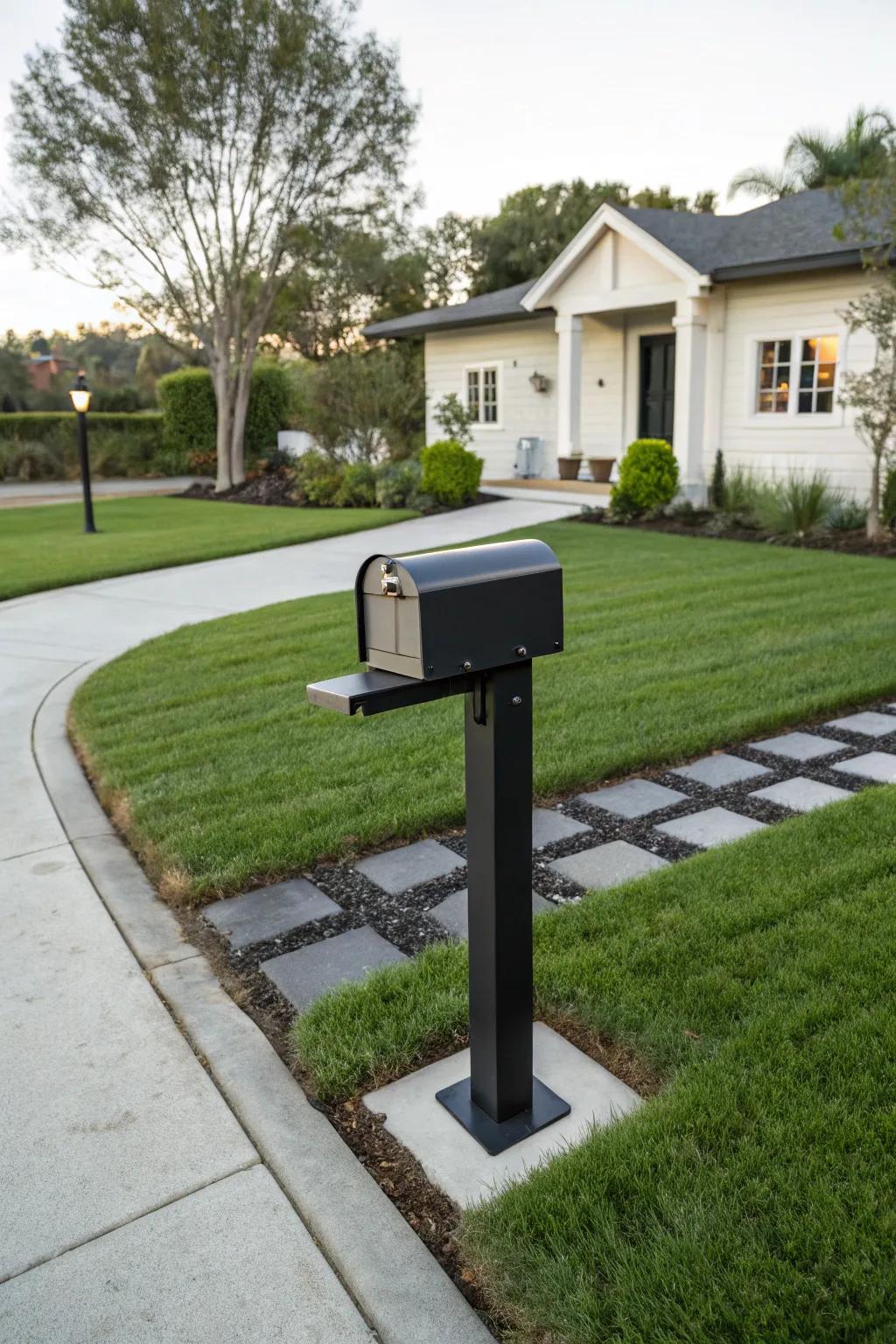 A mailbox makeover adds a delightful accent.