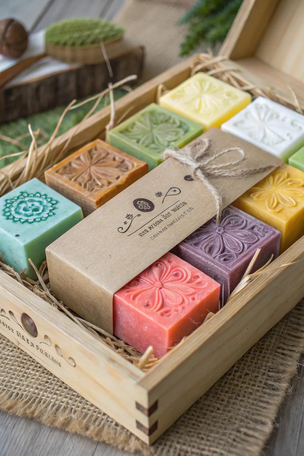 Handcrafted soaps offer a luxurious and personal touch.