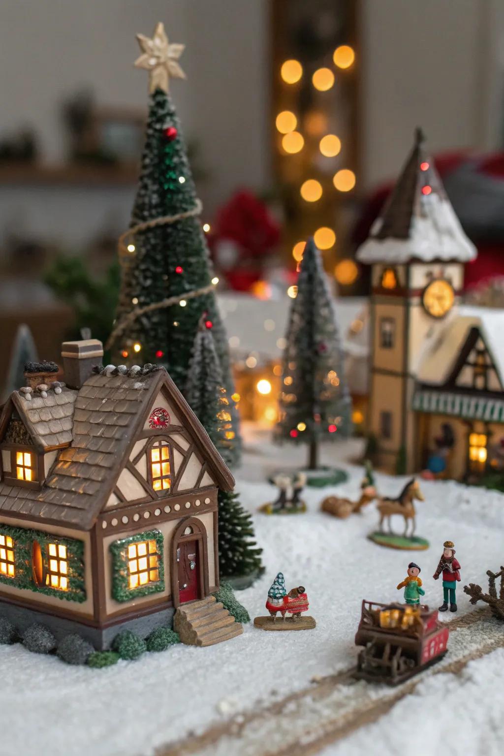 A holiday hamlet brings a miniature winter wonderland to life.