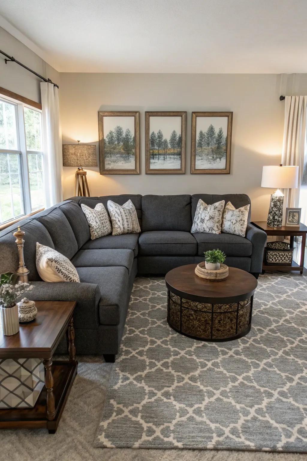 Symmetry fashions a harmonious and balanced area.