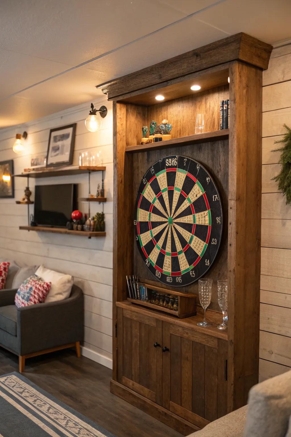 Integrated shelving for convenience and organization.