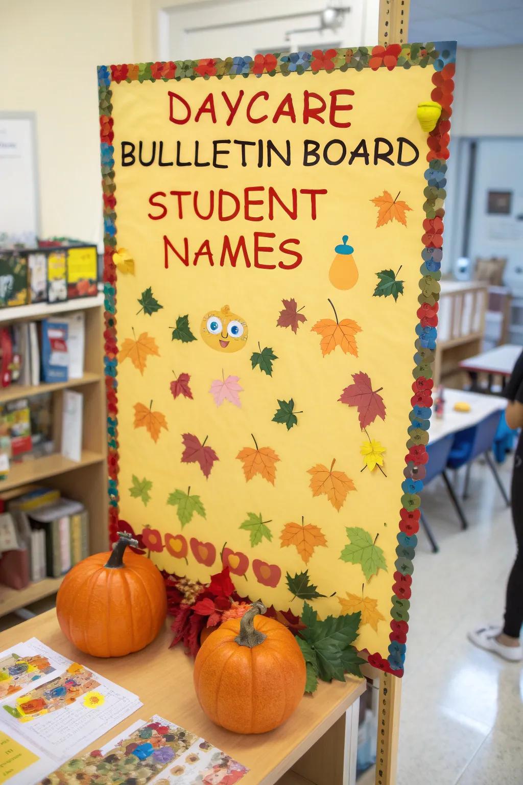 Fall for Academics board featuring personalized elements.