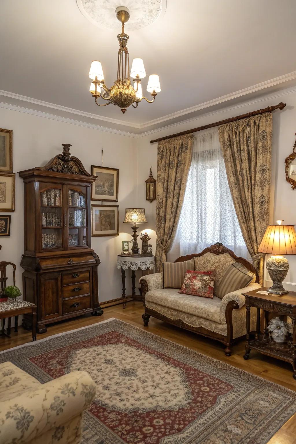 A room enhanced with timeless discoveries that introduce warmth and narrative.