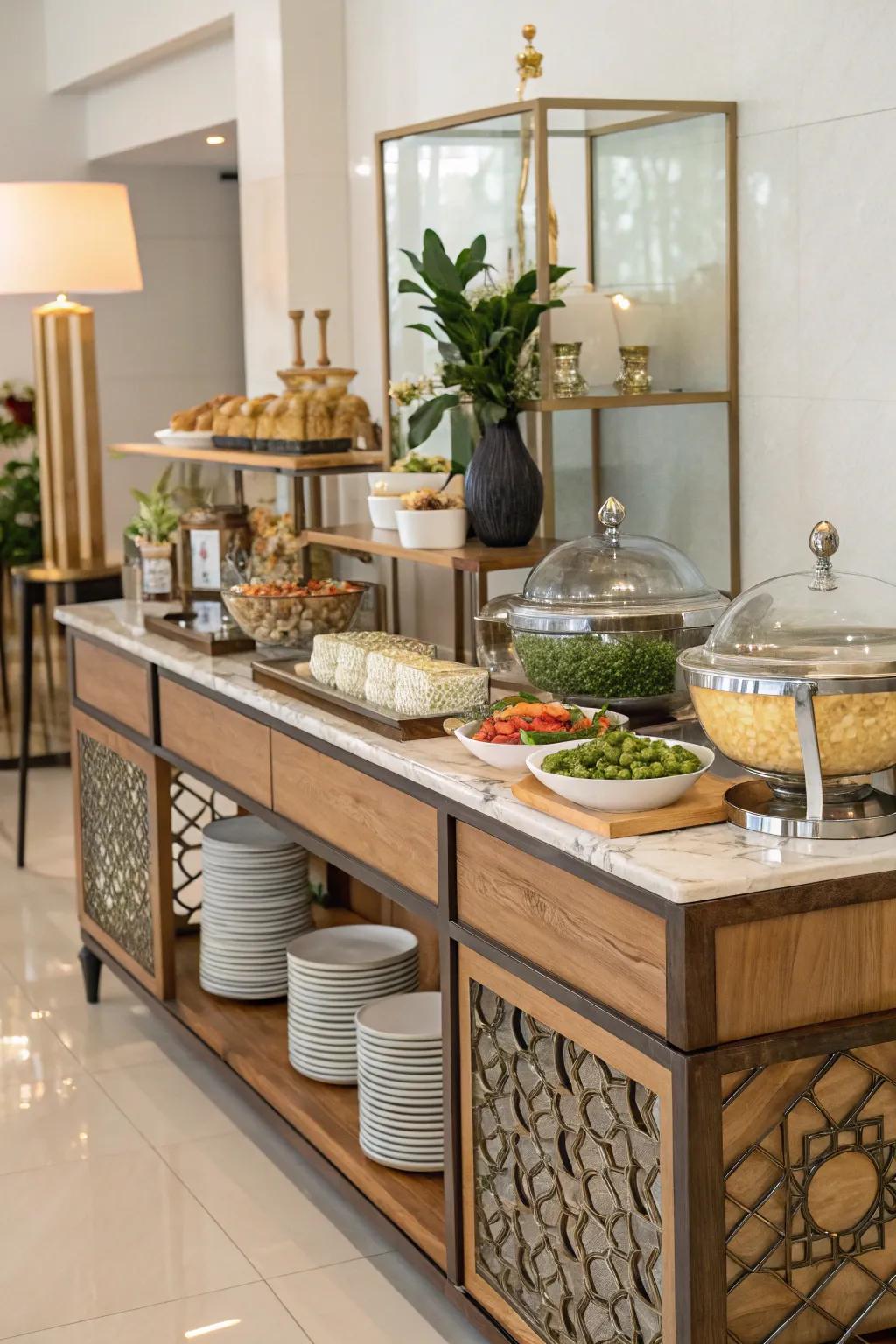 Layers of texture bring depth and intrigue to this buffet.