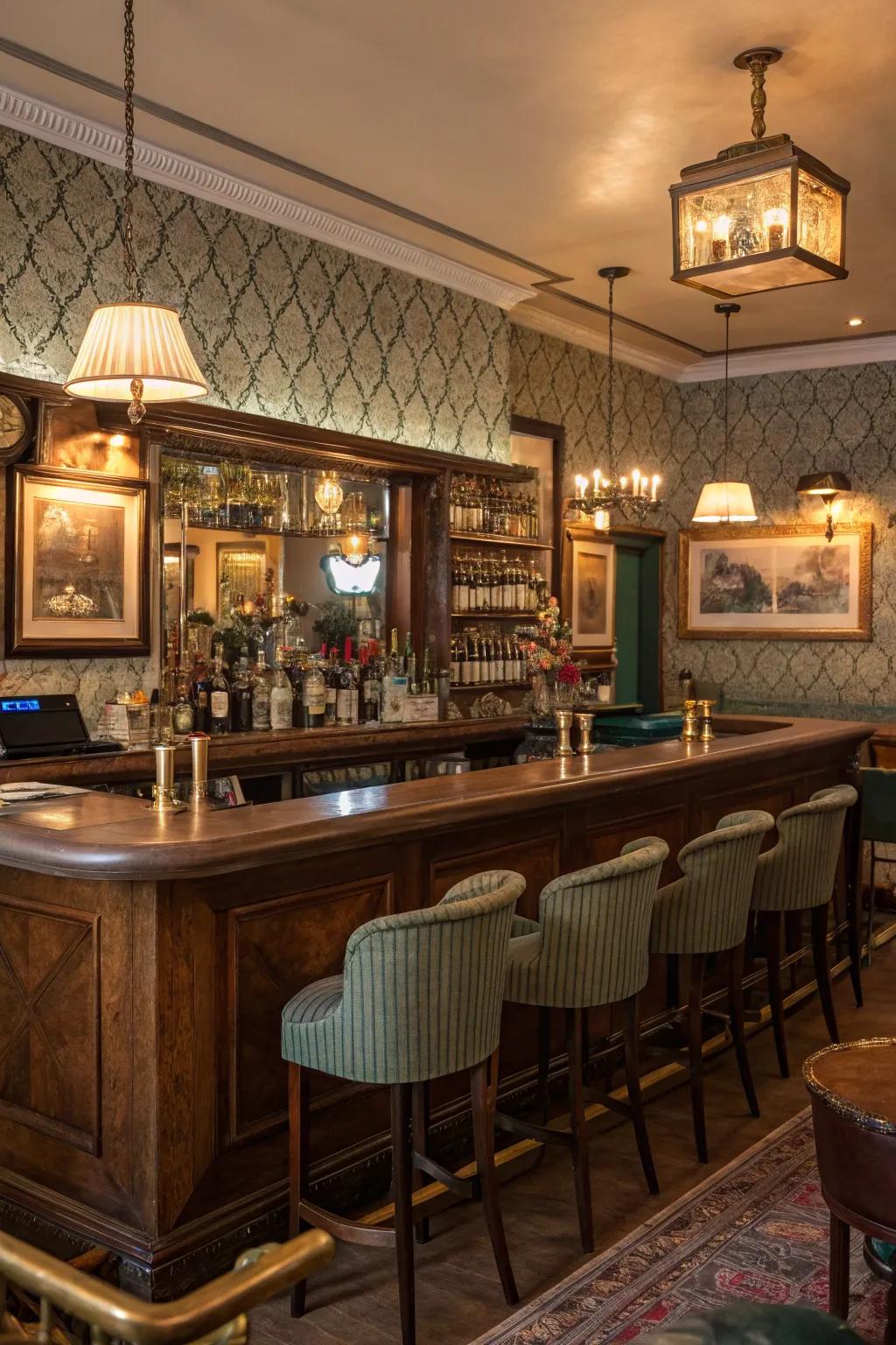 Vintage elements add character and nostalgia.