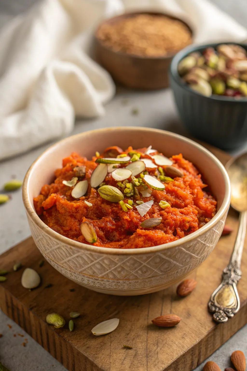 Classic carrot dessert, a rich and comforting treat.