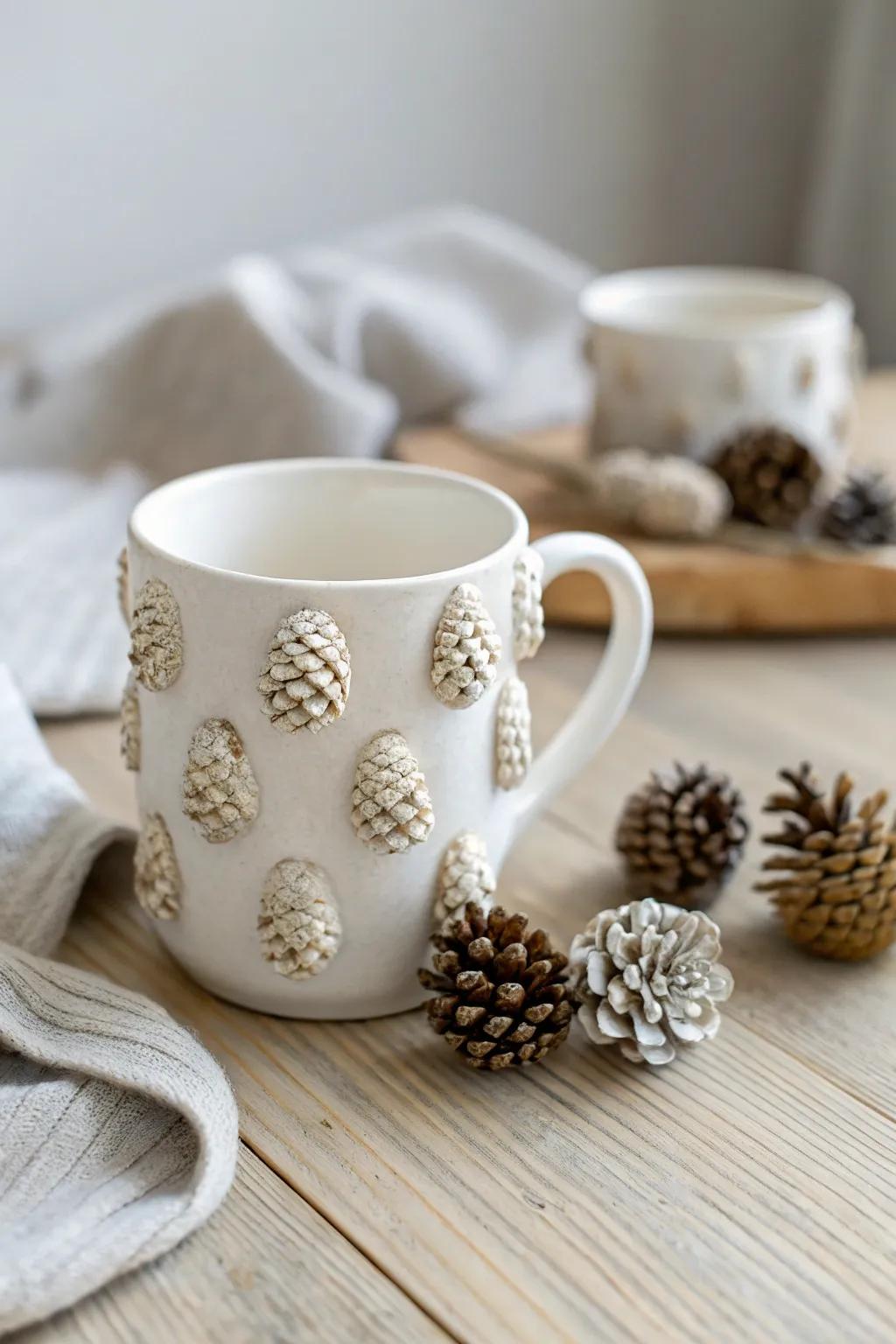 Welcome the appeal of nature using a rustic woodland cone cup&mdash;suitable for a comfortable, woodland-inspired Christmas.