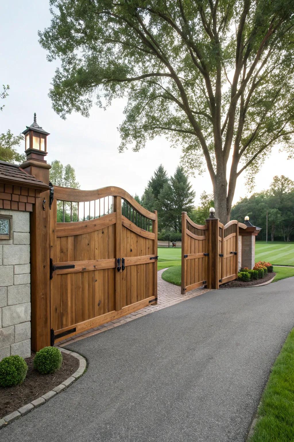 An impressive entrance entrance offers both security and curb appeal.