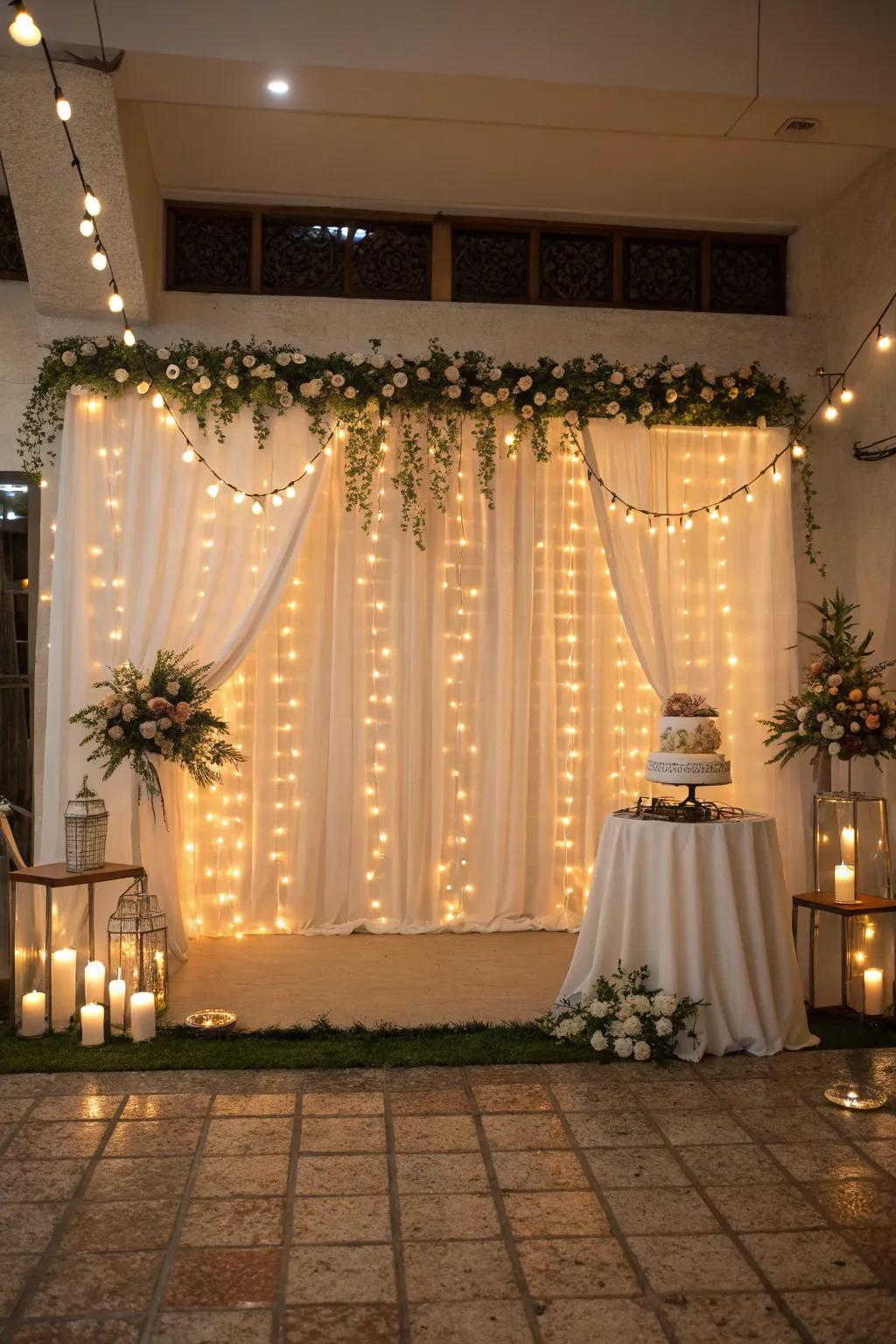 Filament illumination contributes a bewitching radiance to your party.