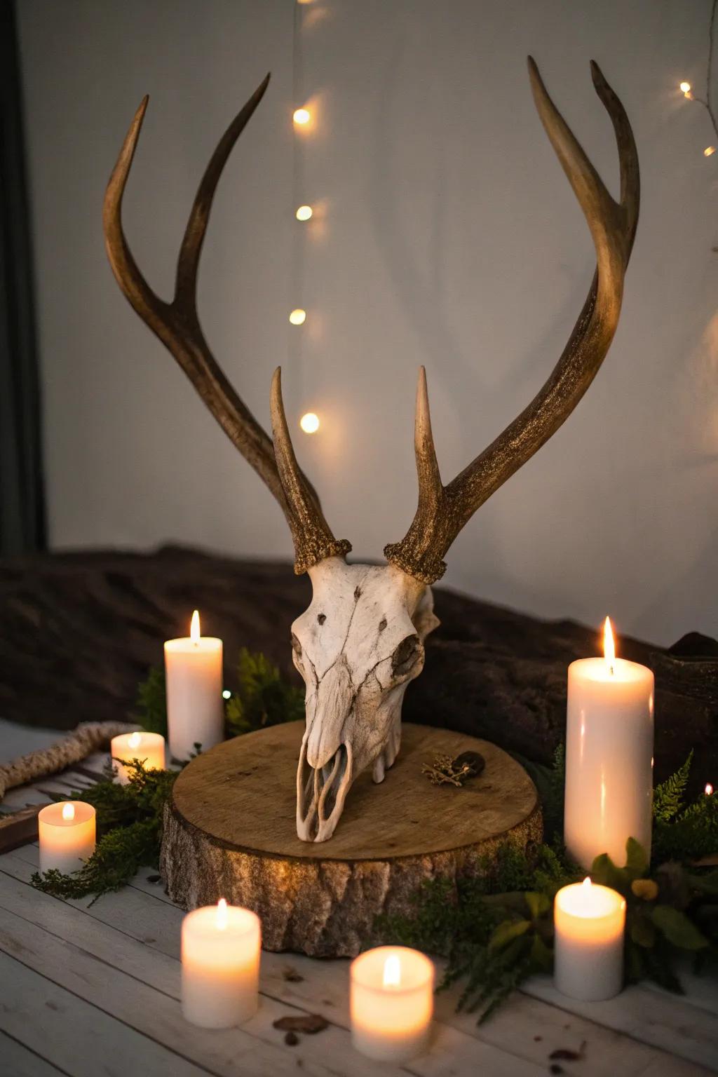Set a cozy mood with candlelit decor.