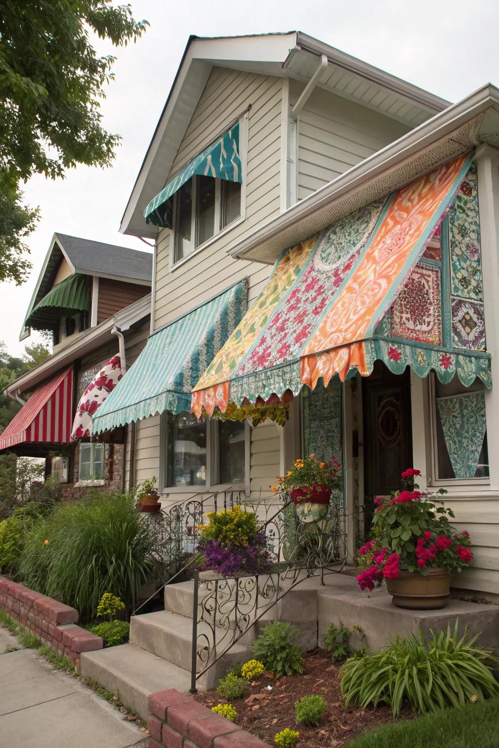 Patterned fabric shades showcase personal style and creativity.