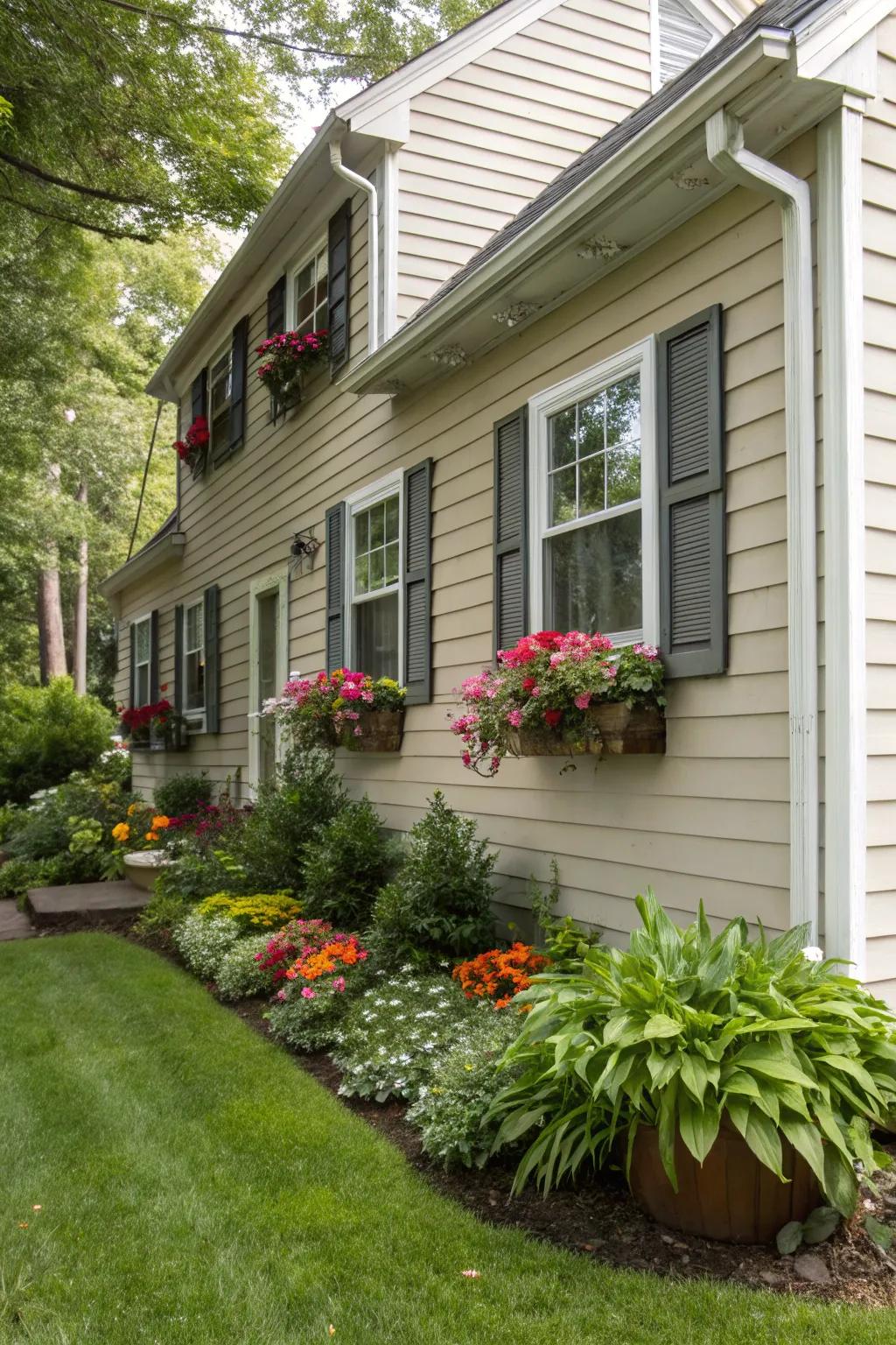 Window boxes add a burst of color and charm to any home.