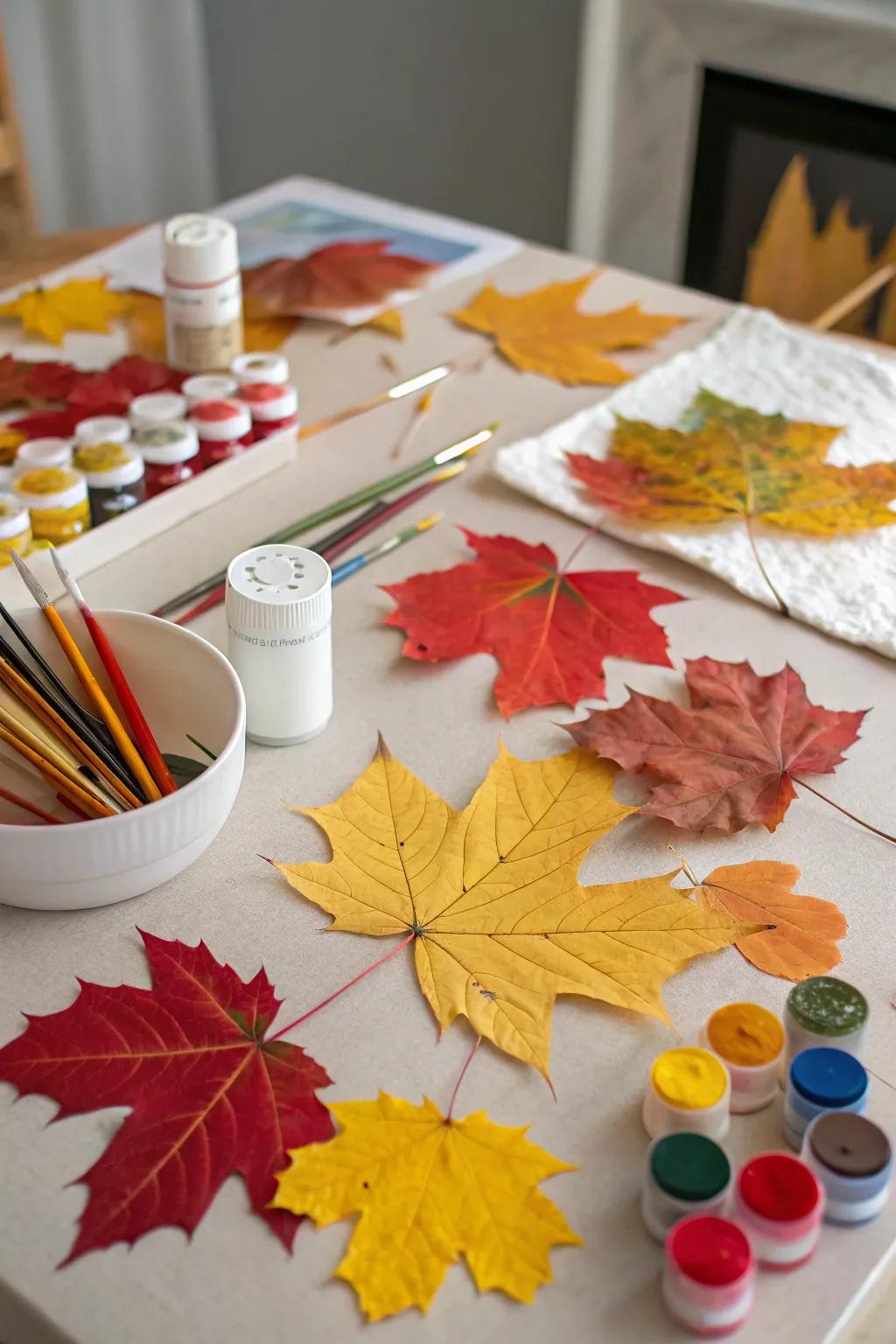 An engaging autumn foliage artistic workshop suitable for every age bracket