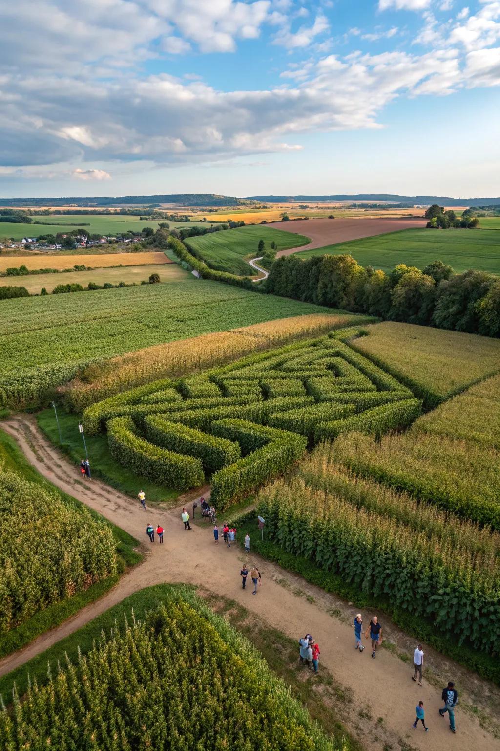 An enjoyable and challenging grain maze experience.