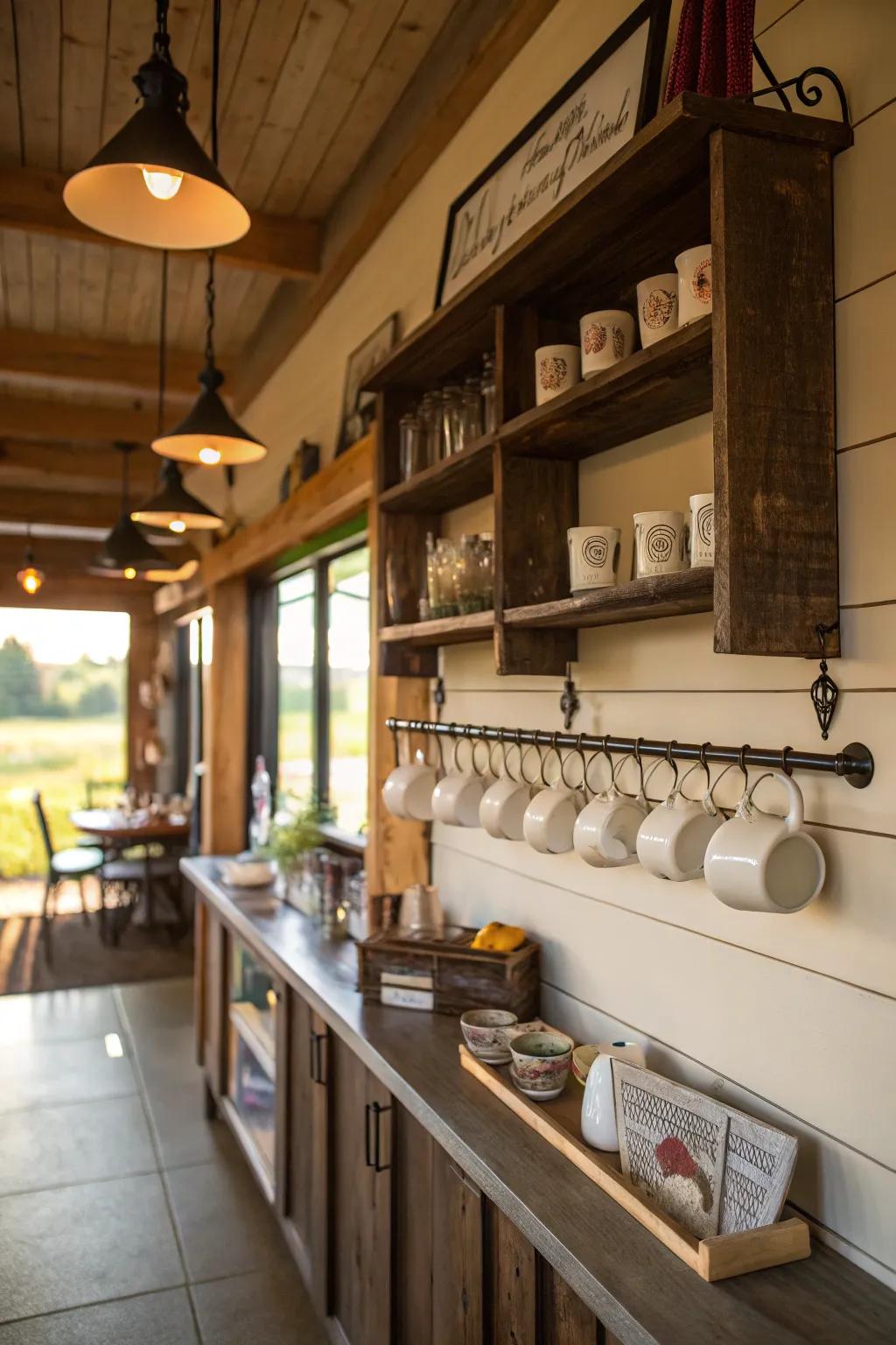 Space-saving solutions with wall fixtures.