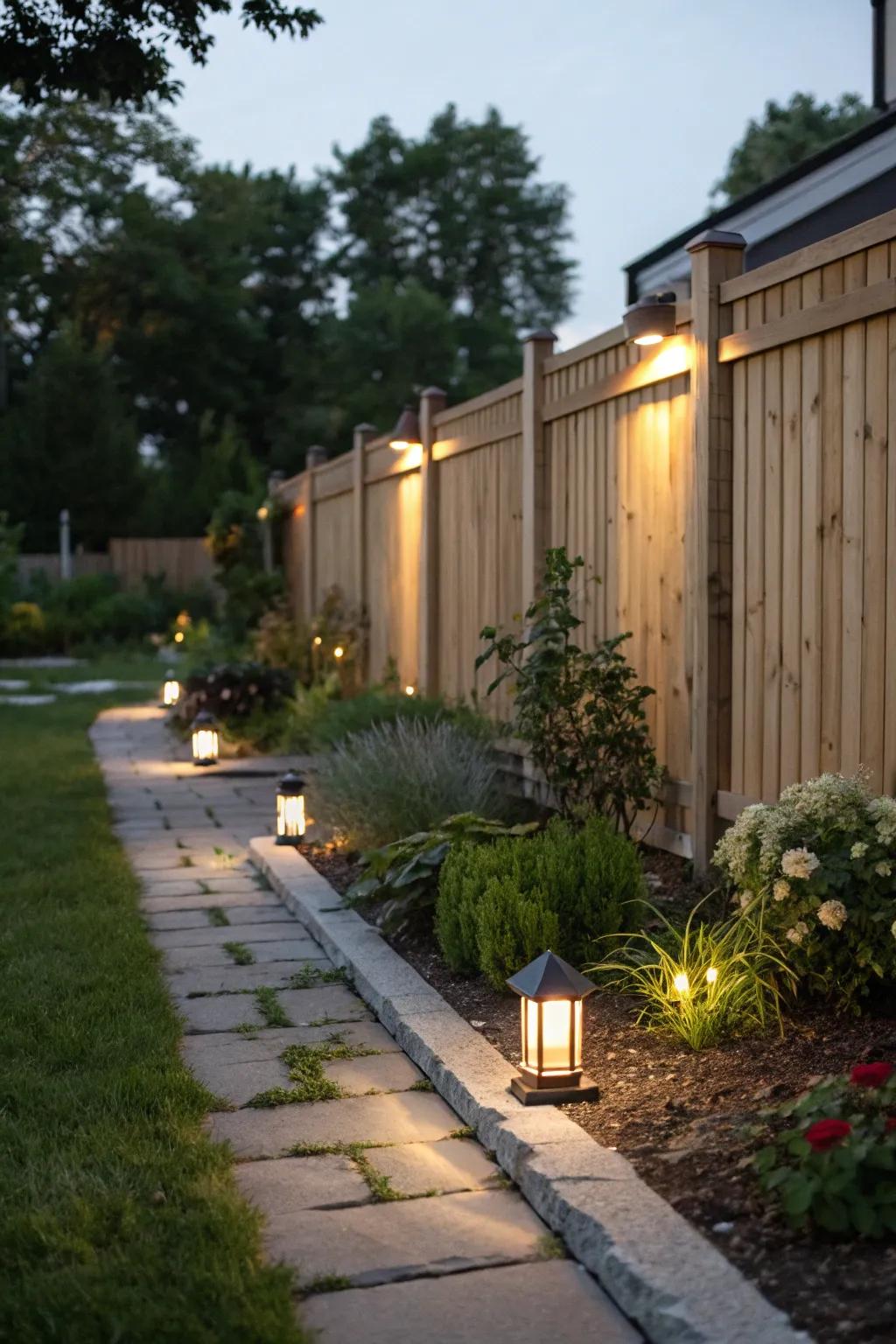 Spotlights can showcase the highlights of your garden.