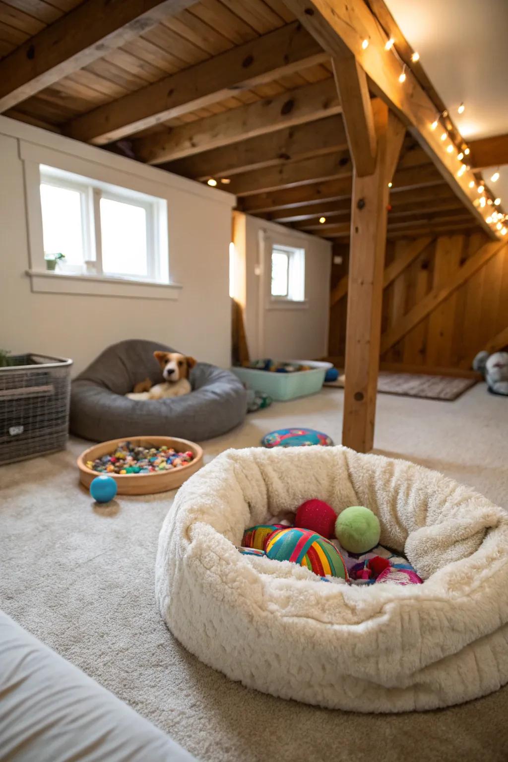 Build a relaxing space for your pets.