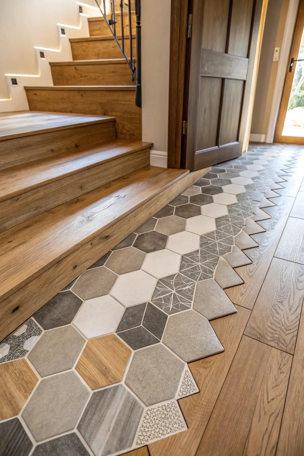 Abstract design contributing a distinctive element.