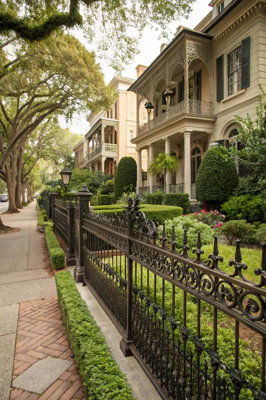 Elegant charm with detailed iron work