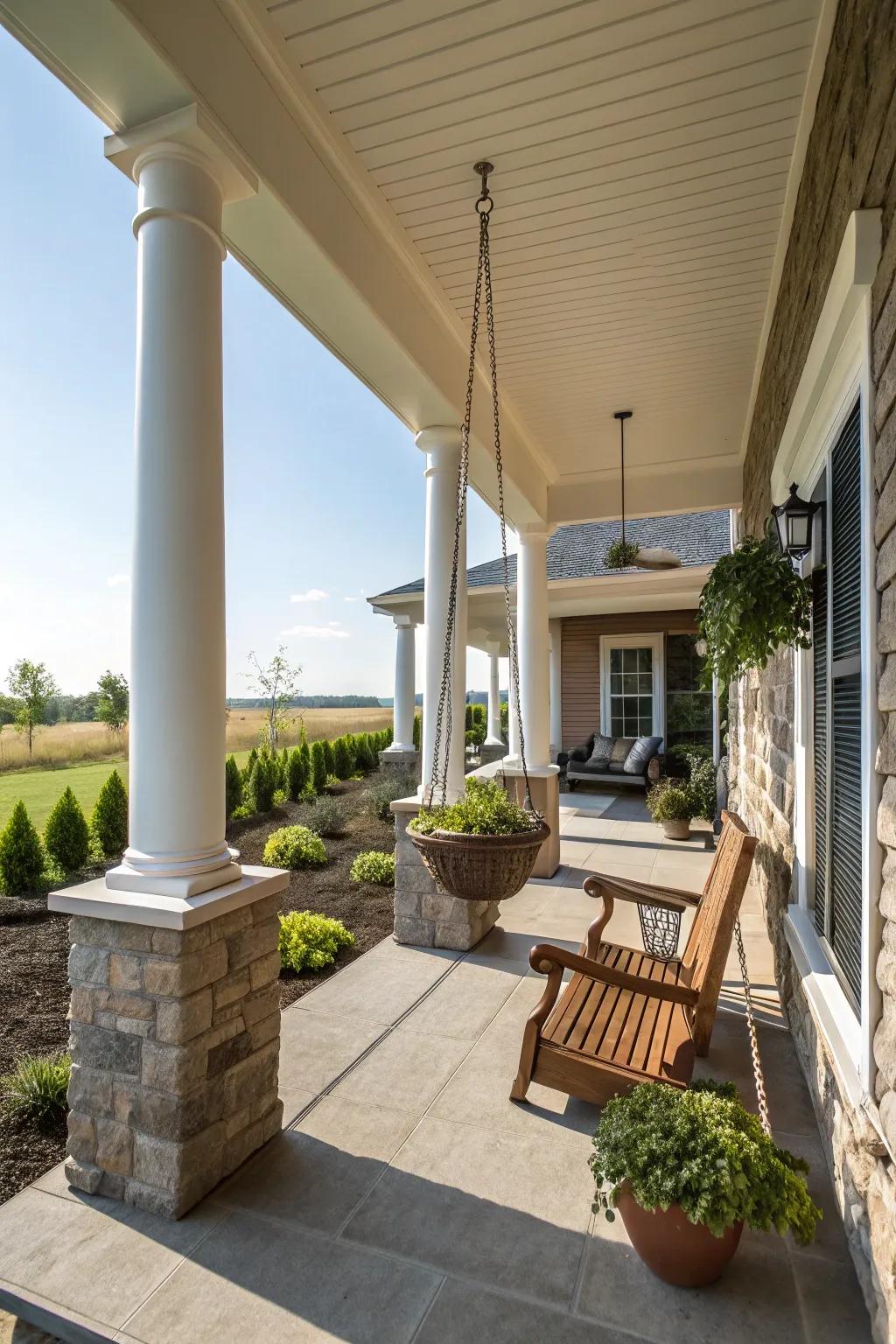 By blending sustainability with fashionable design, eco-friendly columns were achieved.