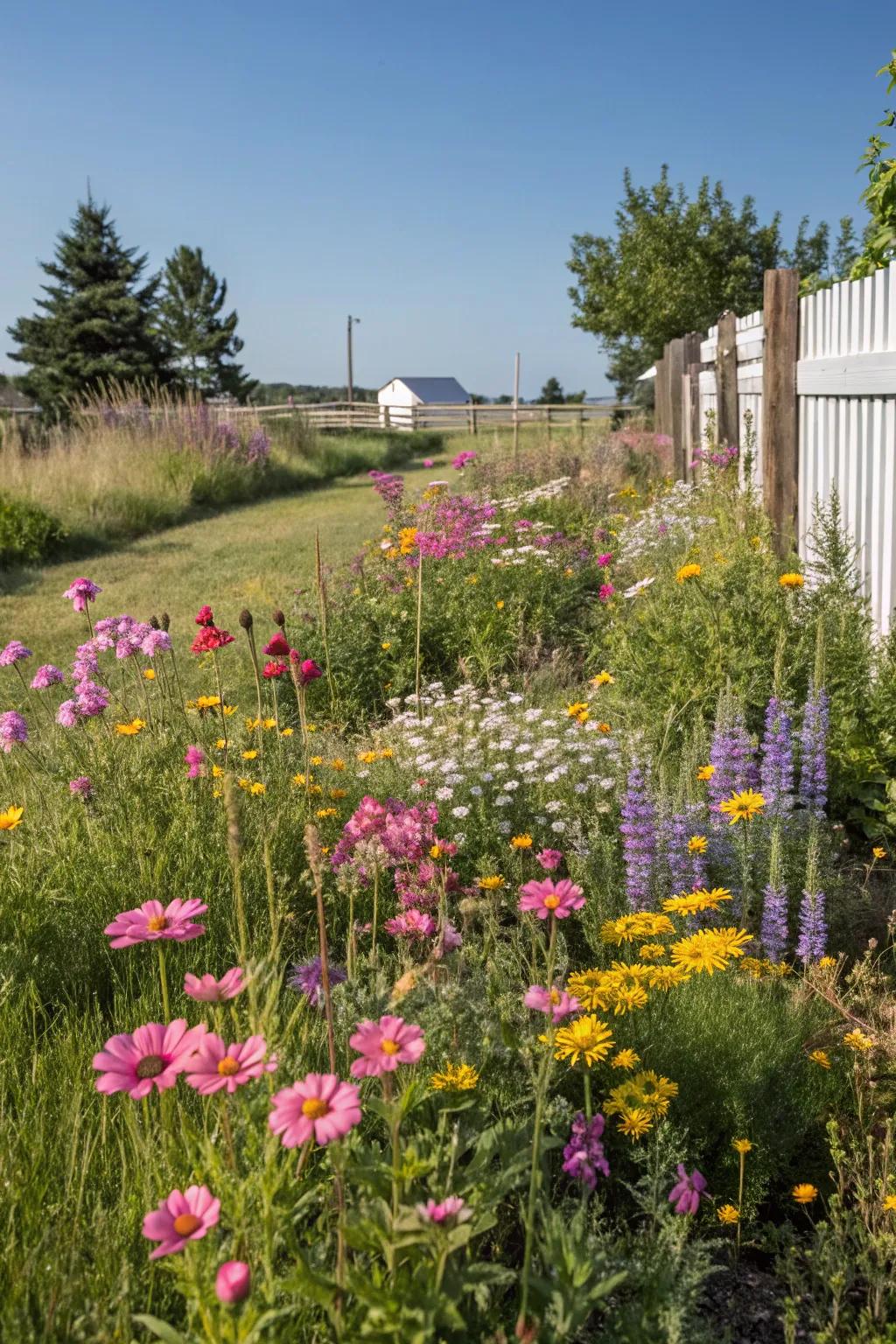 Wildflowers can impart a charming, natural look to your garden.