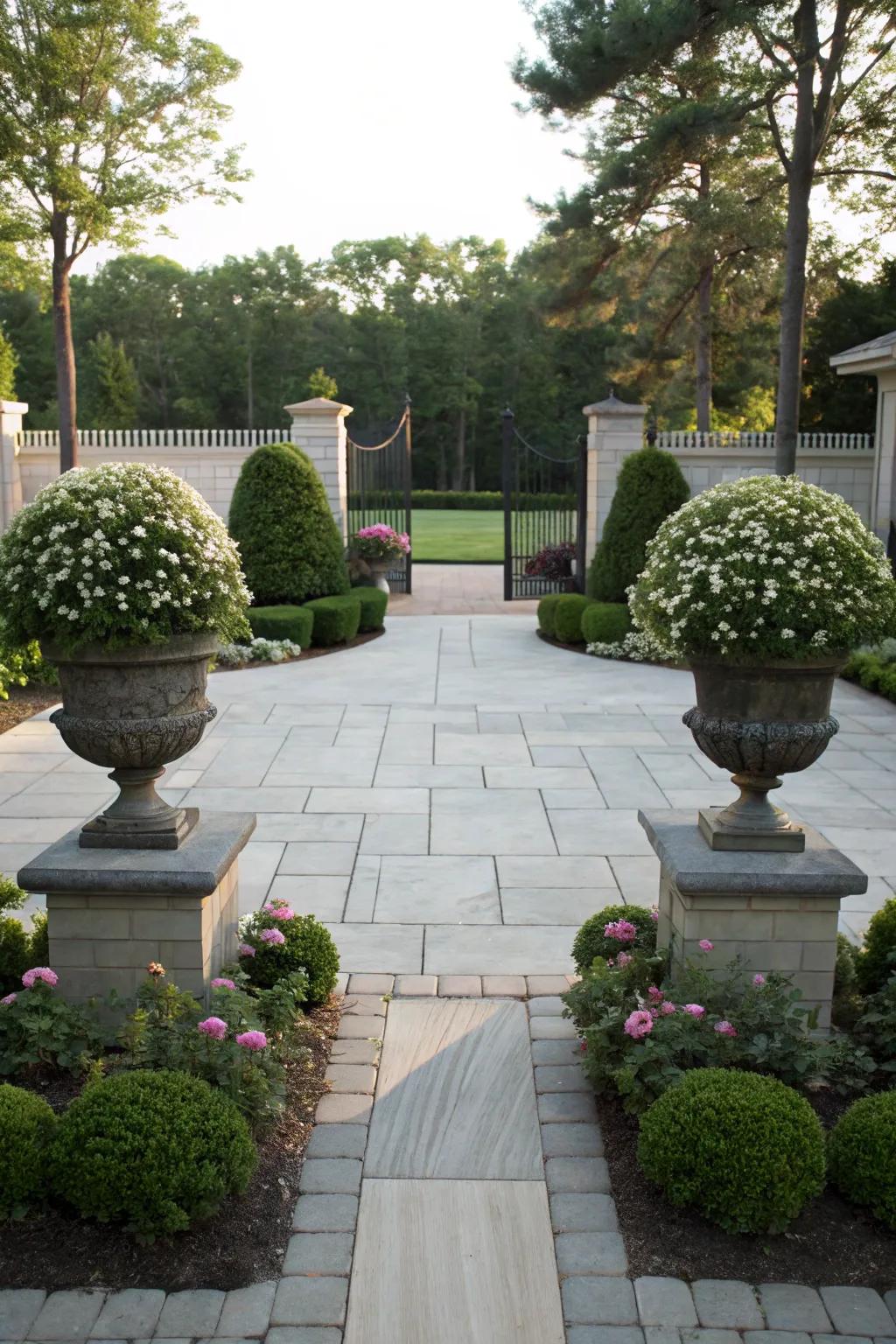 On your patio, find serenity with balanced plant layouts.