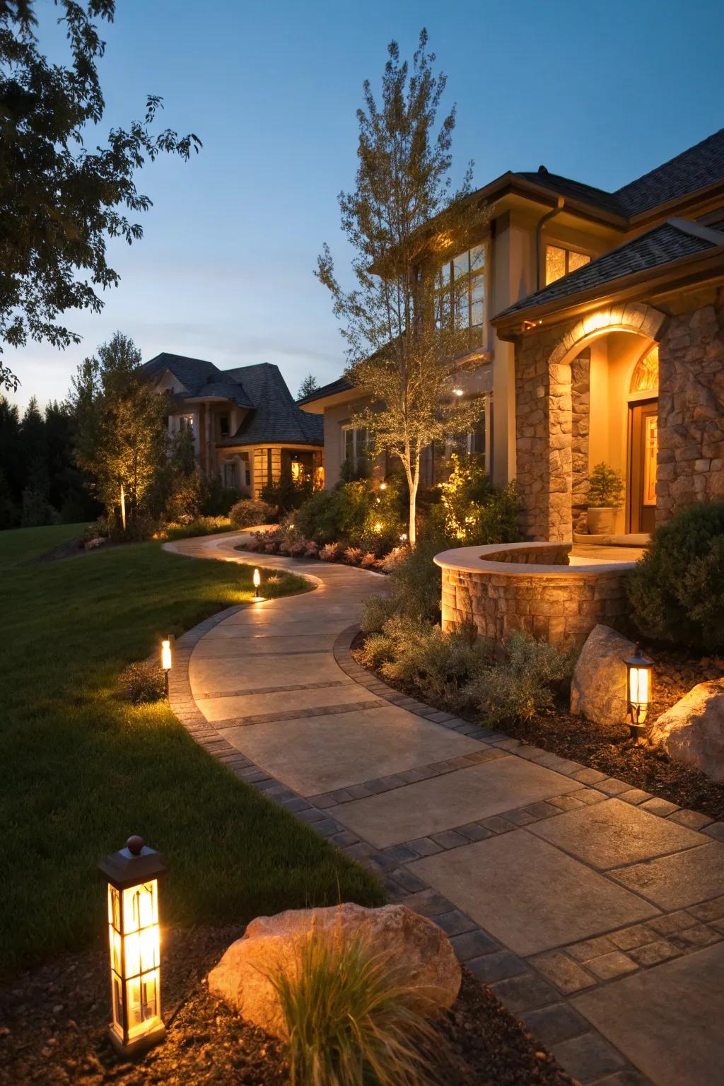 Outdoor illumination elevates charm and safety.