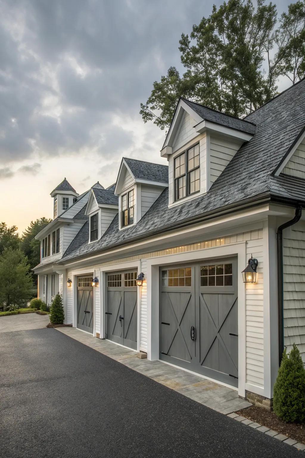 Combine modern and heritage elements for a unique garage design.
