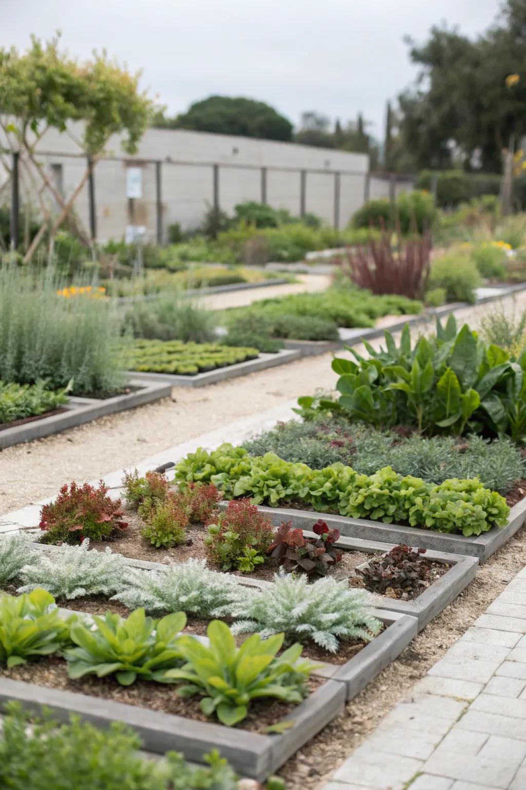 A restricted plant selection imparts elegance to gardens.