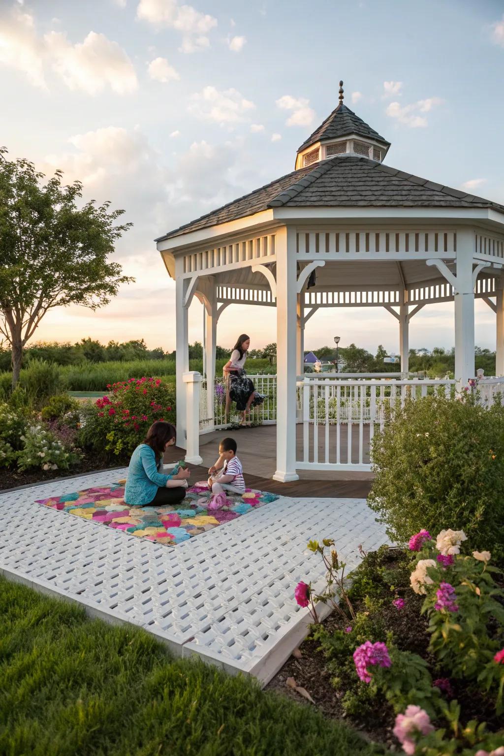 Unite enjoyment and function with styled latex flooring.