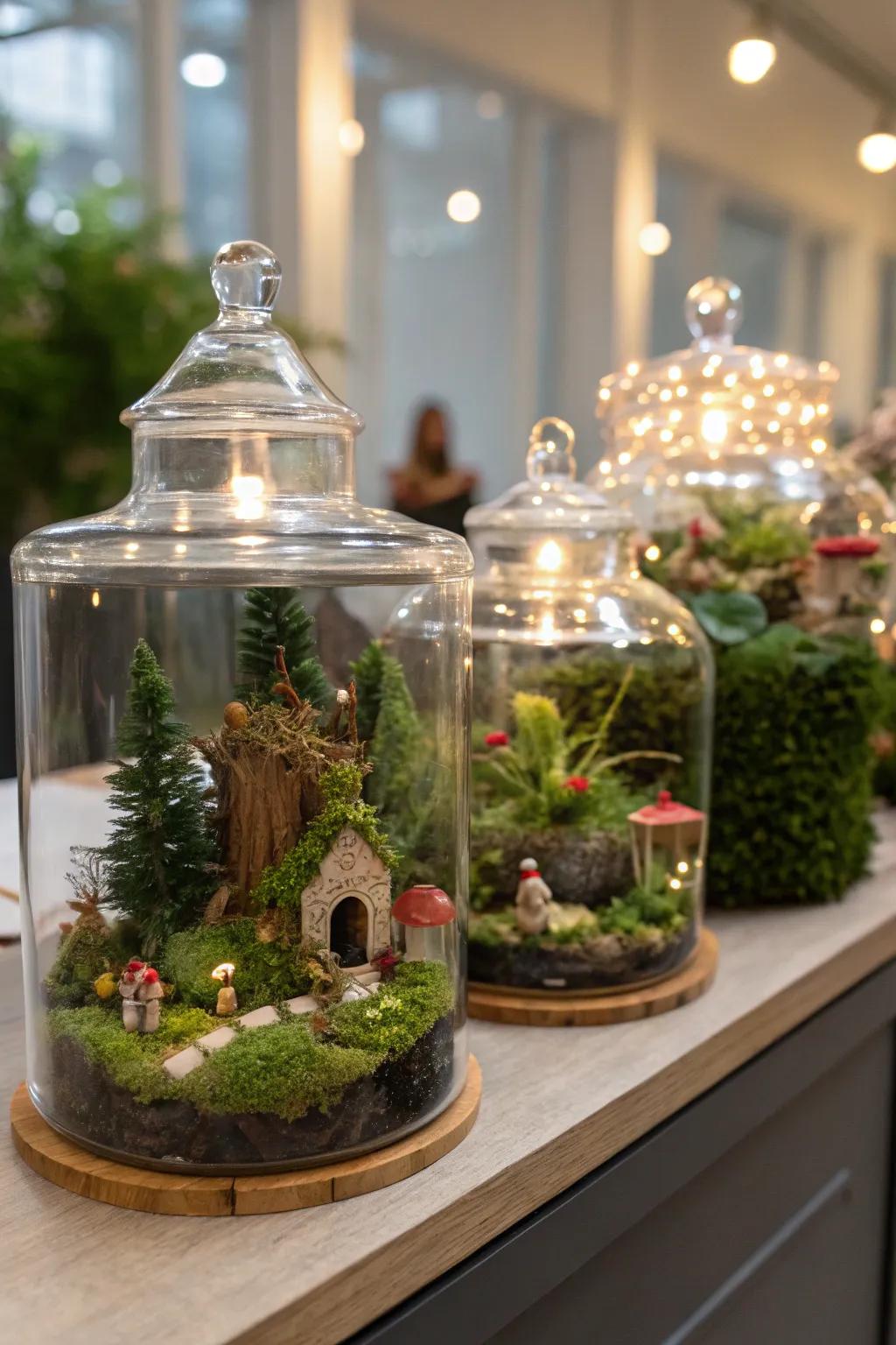Fairy gardens in containers add enchantment to your décor.