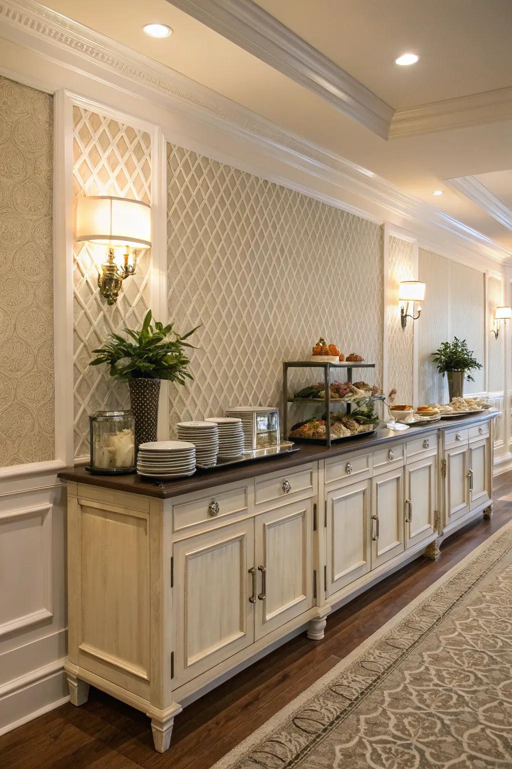 Incorporate sophistication through grooved paneling.