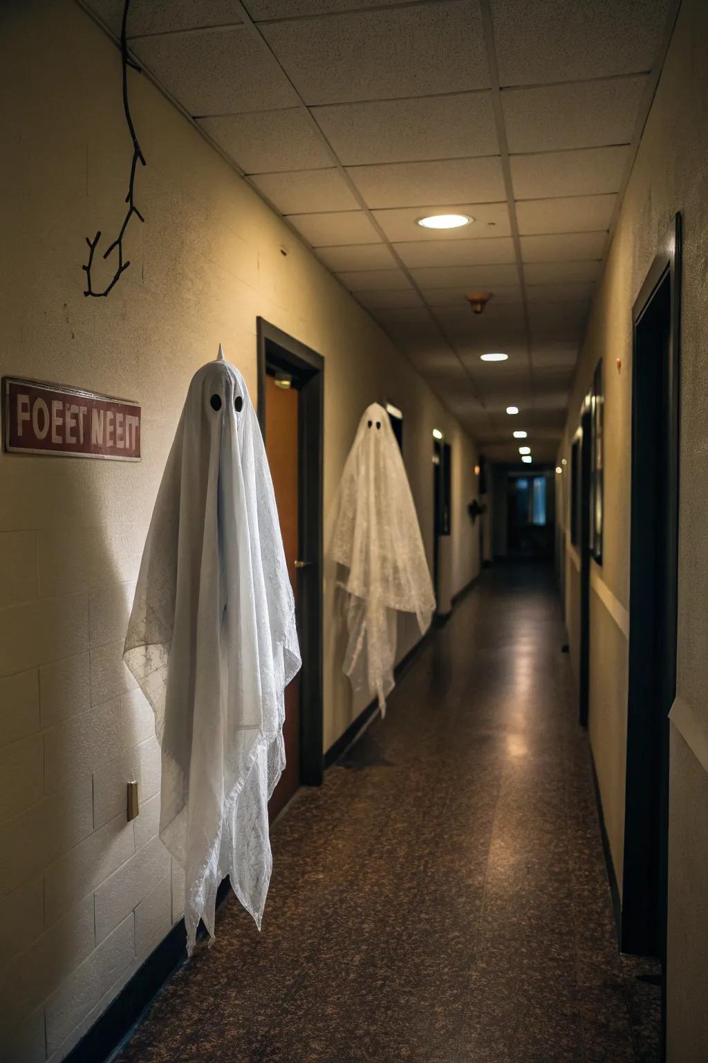 Hovering spirits contribute a whimsical touch.