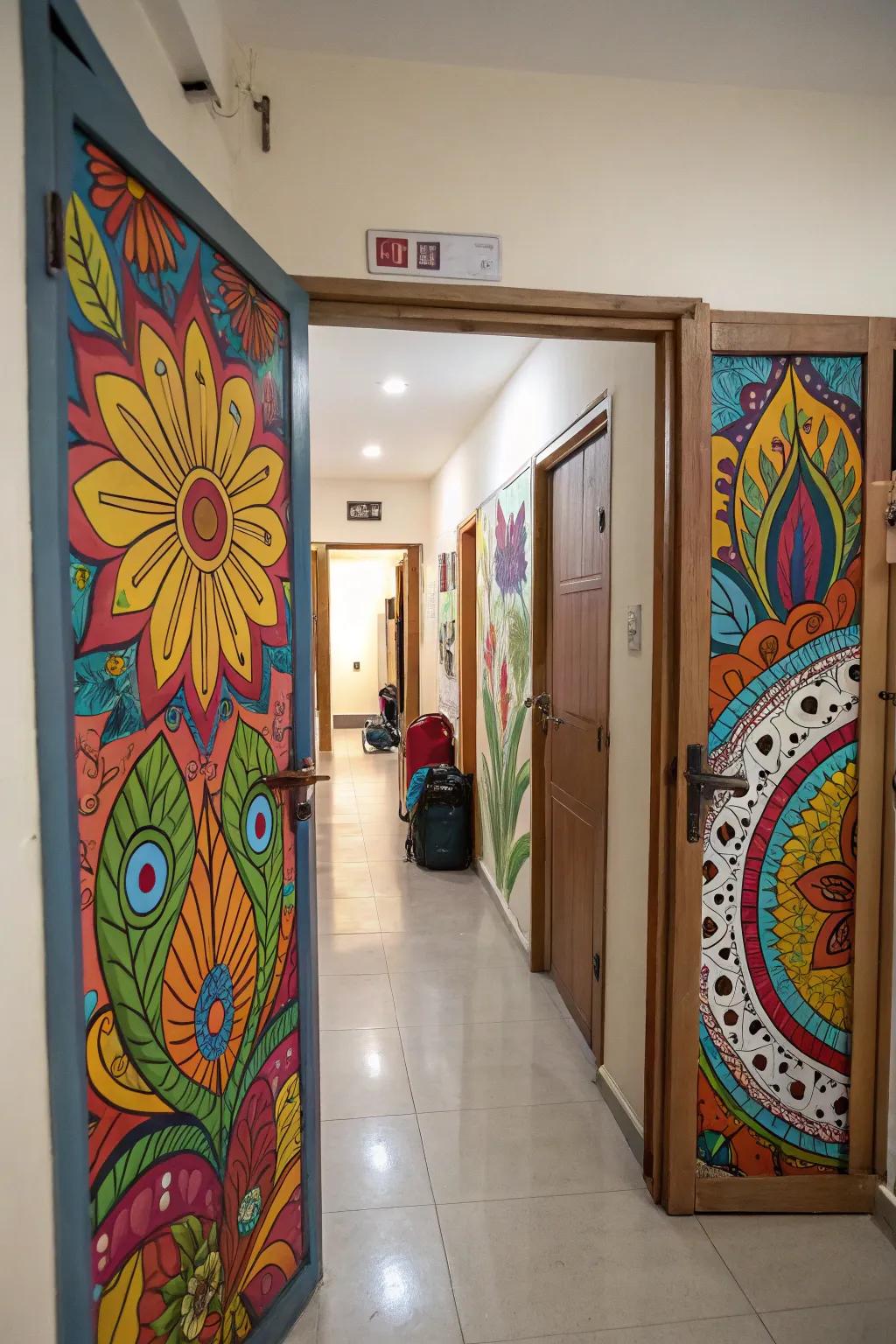 Convert your closet doors into a masterpiece using a mural.